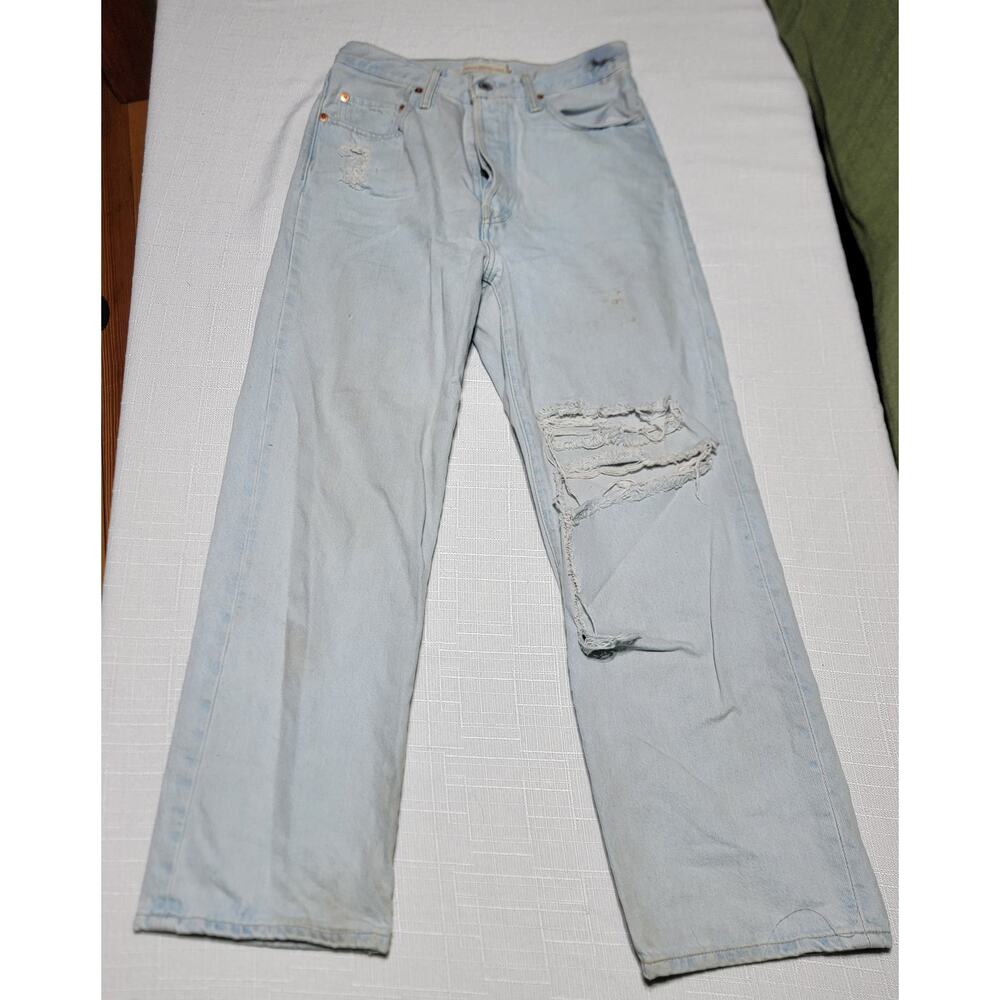 Levi's Ribcage Straight Ankle High Rise Distressed Jeans 27x27